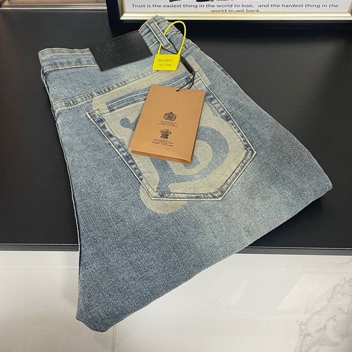 Burberry - バーバリーメンズ ビジネス クラシック パンツ Bur03129x.ブルー