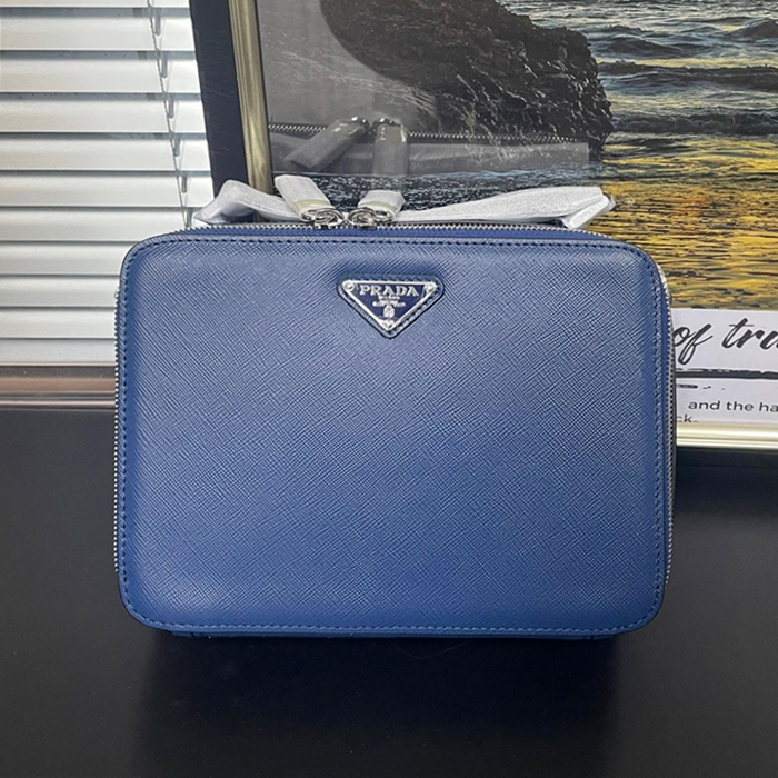 Prada Bag/Bag,22cm,2VH069,PRAB0380 - プラダメンズレザートート ショルダーバッグ,22cm,ネイビー