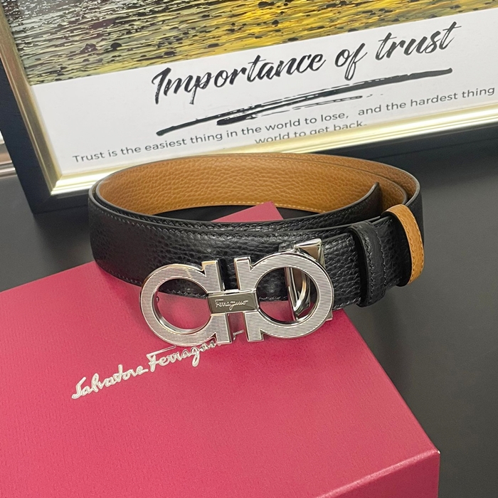   Belt,3.5cm,FERBT0086 - フェラガモメンズレザーベルト,3.5cm,ブラック