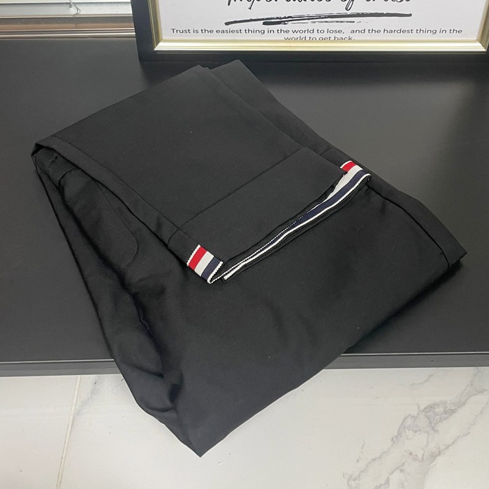  Slacks - トムブラウンメンズ ビジネス コットン スラックス Tho01086x.Size(グレー/ブラック/ネイビー)