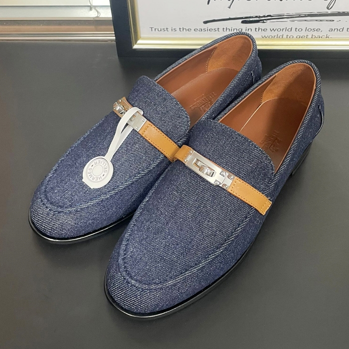 エルメス レディース デニムローファー H221090Z  -   - he402x