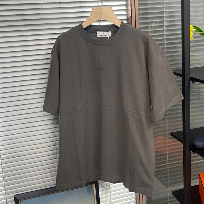 ストーンアイランド メンズ ネイビー クルーネック 半袖Tシャツ -  - st78x