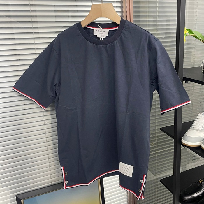 Casual Short トムブラウンメンズ カジュアル 半袖Tシャツ Thom01343x Size ネイビー