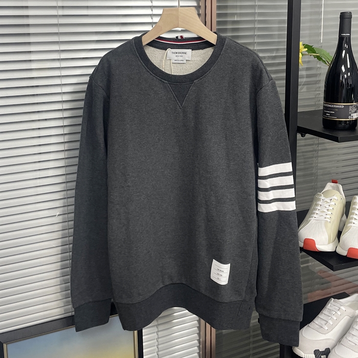 2020 Strap  - トムブラウンメンズ ストラップ クルーネック コットン 長袖Tシャツ Thom0530x.Size(s - 3xl).ダークグレー