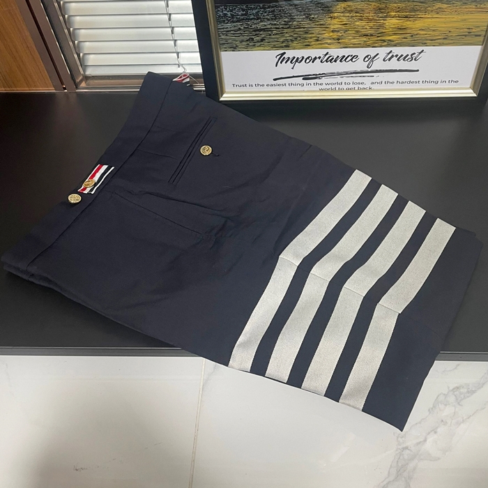  Slacks - トムブラウンメンズ ビジネス コットン スラックス Tho01085x.グレー