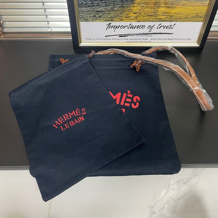  Canvas  - エルメス キャンバス レディース  ショッパーバッグ HERB0624,ホワイト(ブルー)