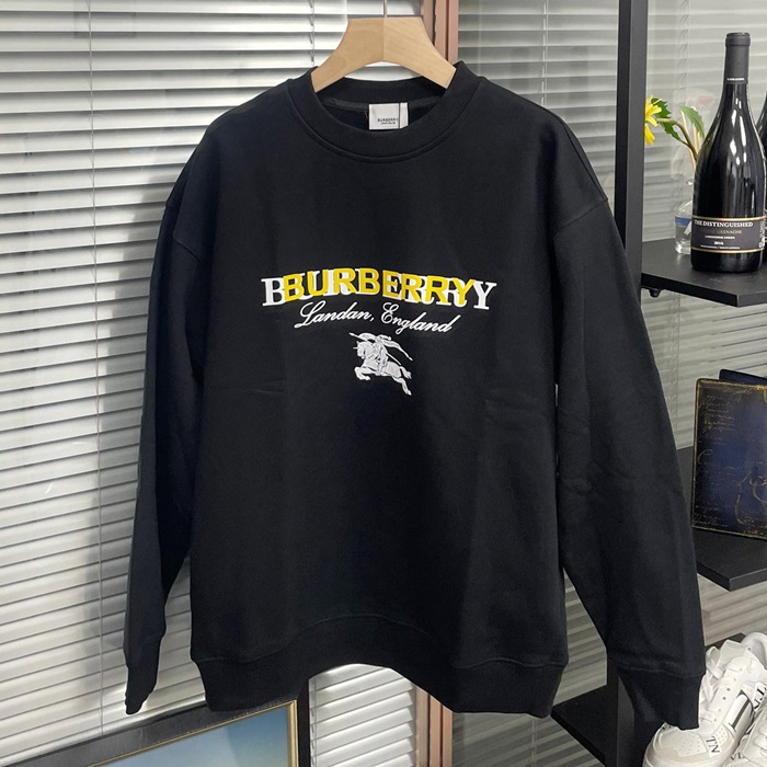 バーバリー メンズ クルーネック ブラック スウェット -  - bur04612x