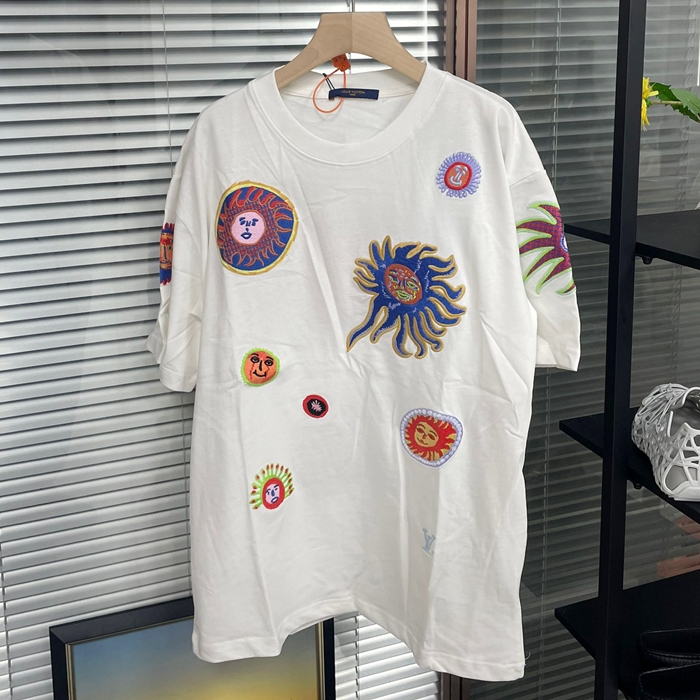 ルイヴィトン メンズ ホワイト 半袖Tシャツ -  White  - lvc452x