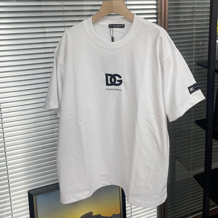 ディーアンドジー メンズ ホワイト Tシャツ -  White  - doc07x