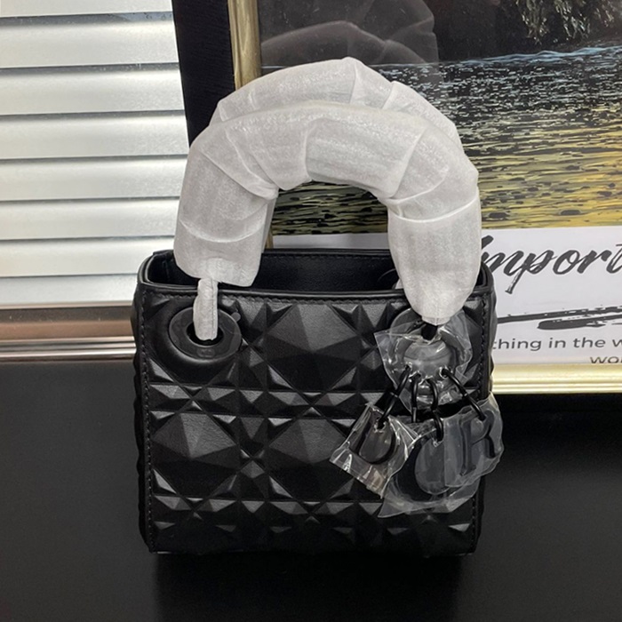 ディオール レディース ブラック ミニ レディバッグ -   Lady - dib785x