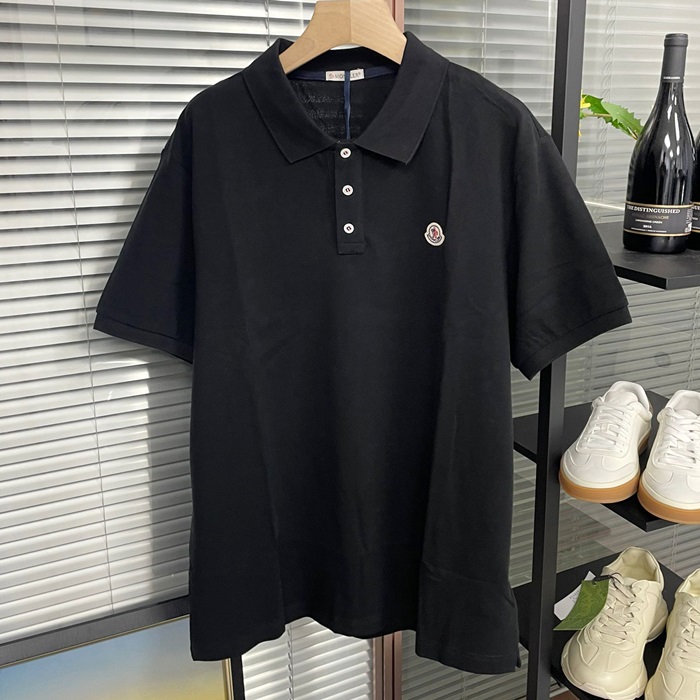 モンクレール メンズ ブラック ポロ 半袖Tシャツ -  - mo148x