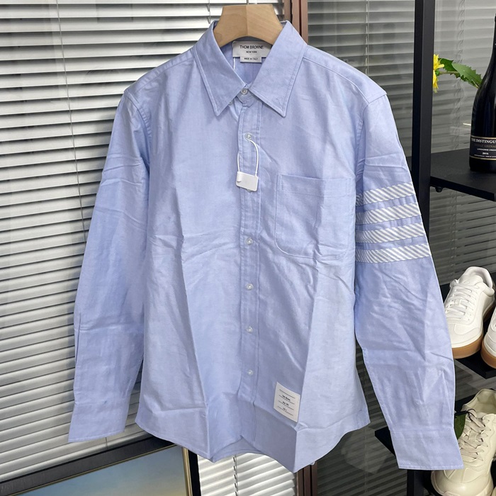 トムブラウン メンズ ブルー シャツ -  Shirts - thc64x