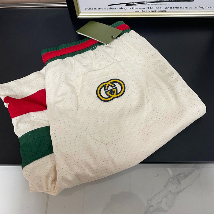 グッチ メンズ カジュアル ホワイト ハーフパンツ -White Half-pants - gu764x