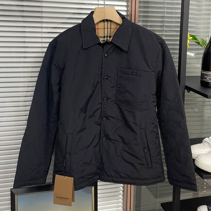 バーバリー メンズ ブラック ダウン リバーシブル ジャケット - - bur04579x