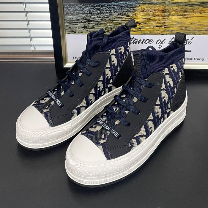 ディオール レディース ネイビー トップ スニーカー -dis602x