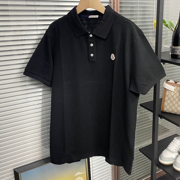 モンクレール メンズ ブラック クルーネック 半袖Tシャツ -  - moc02477x