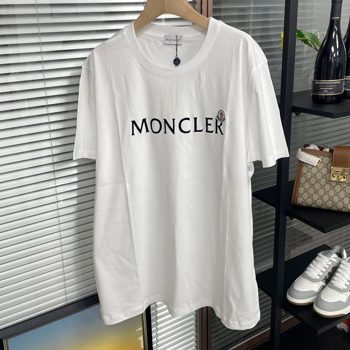 モンクレール メンズ ホワイト 半袖Tシャツ - White  - moc430x
