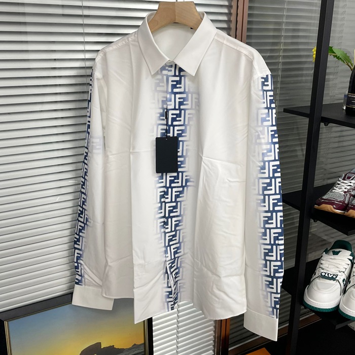 フェンディ メンズ ホワイト シャツ - White Shirts - fec556x