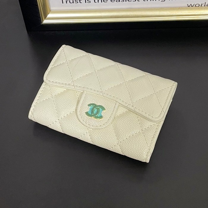 シャネルレディース クラシック ホワイト 財布 -  White s - ch429x