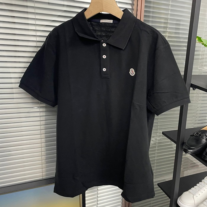 モンクレール メンズ ブラック ポロ 半袖Tシャツ -  - moc434x