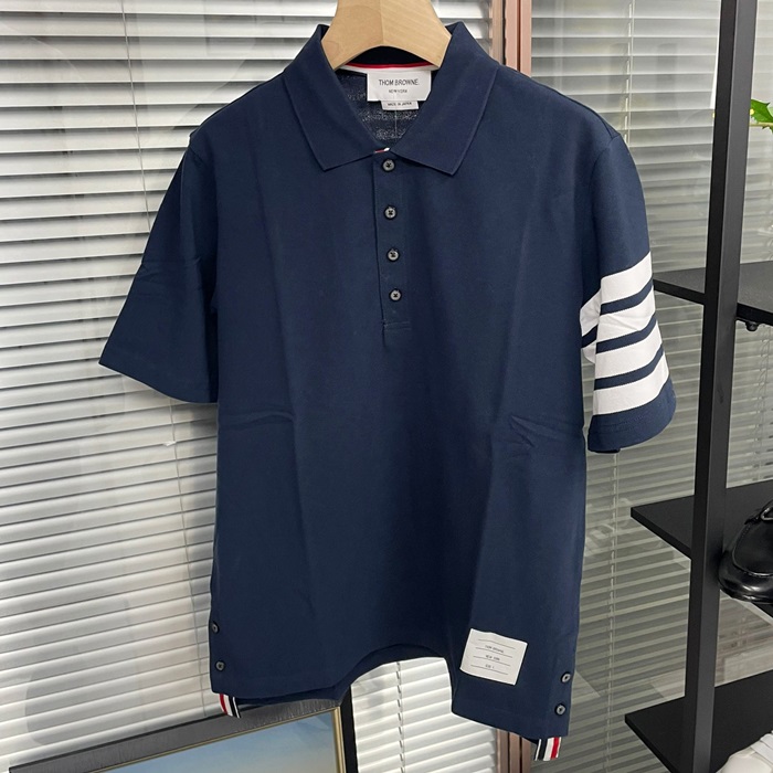 Thom browneCasual  Short Sleeved Clothes&Half - トムブラウンメンズ カジュアル トレーニング 半袖Tシャツ&ハーフパンツ Thom0839x.Size(m - 2xl).ネイビー