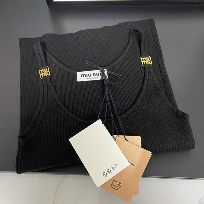 ミュウミュウ レディース ブラック ノースリーブ -  Ladys   - muc891x