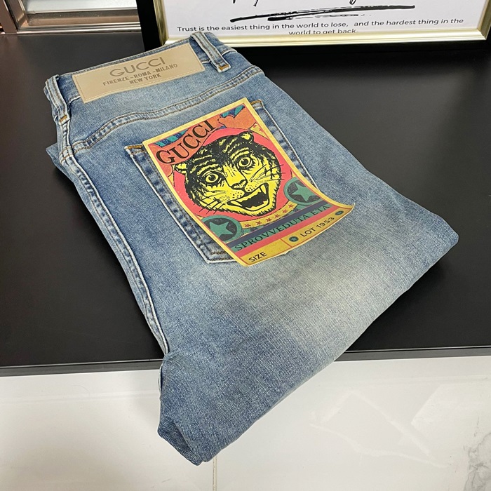 グッチ メンズ ブルー ジーンズ - - guc364x