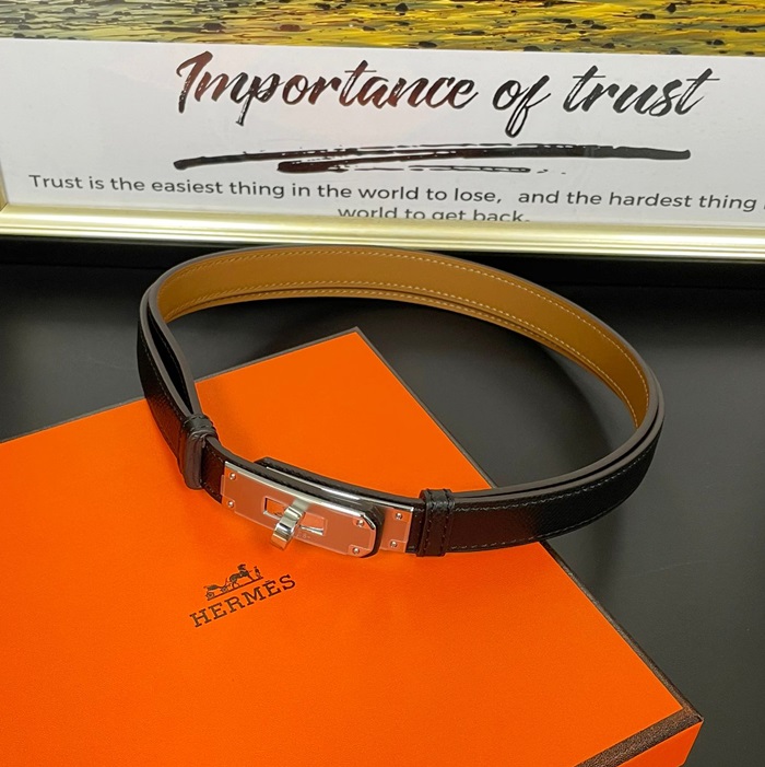  Kelly  Constance - エルメス レディース ケリー レザー コンスタンス ベルト Her0086x.Size(1.7cm).ブラックシルバー
