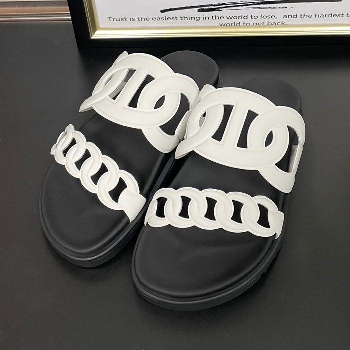 エルメス レディース エクストラ シフレ ナッパ  サンダル  -   White  - he380x