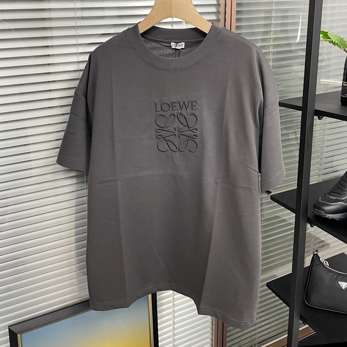 ロエベ ユニセックス グレー 半袖Tシャツ -Gray Short sleeved  - loe786x