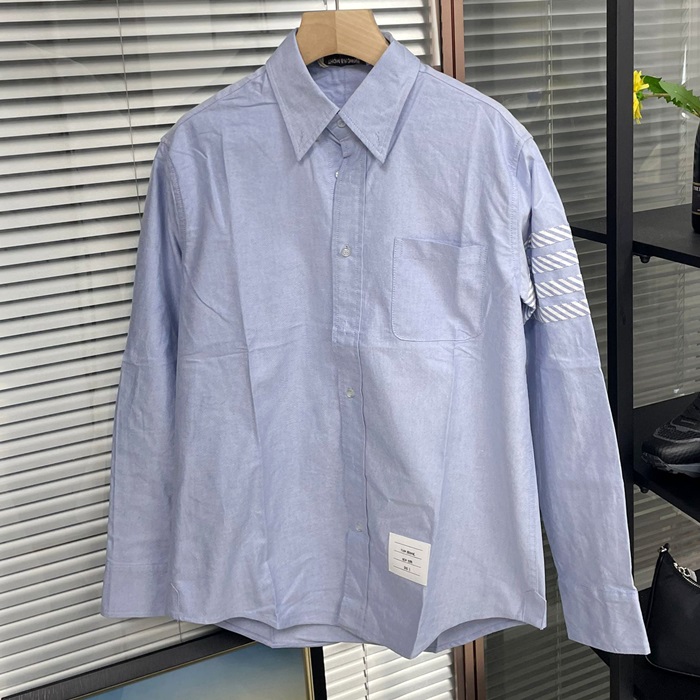 トムブラウン メンズ ブルー シャツ -  Shirts - thc64x