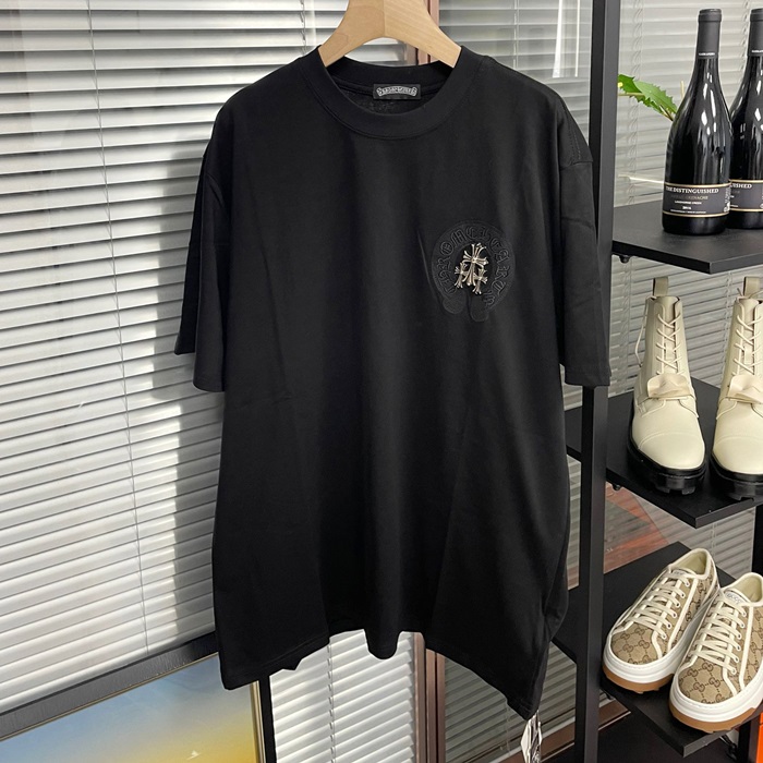クロムハーツ メンズ ブラック 半袖Tシャツ -  - chc655x