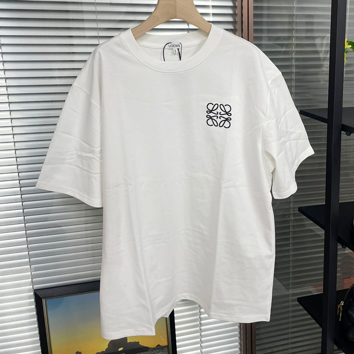 Smile Short Sleeved  White - ロエベ ユニセックス ポロ 半袖Tシャツ Loe0540x Size(s - xl) ホワイト