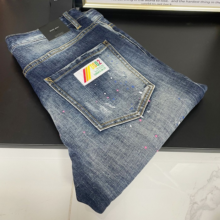 Dsquared2Casual ディースクエアード22メンズ カジュアル デニム ジーンズ Dsq0053x.ブルー