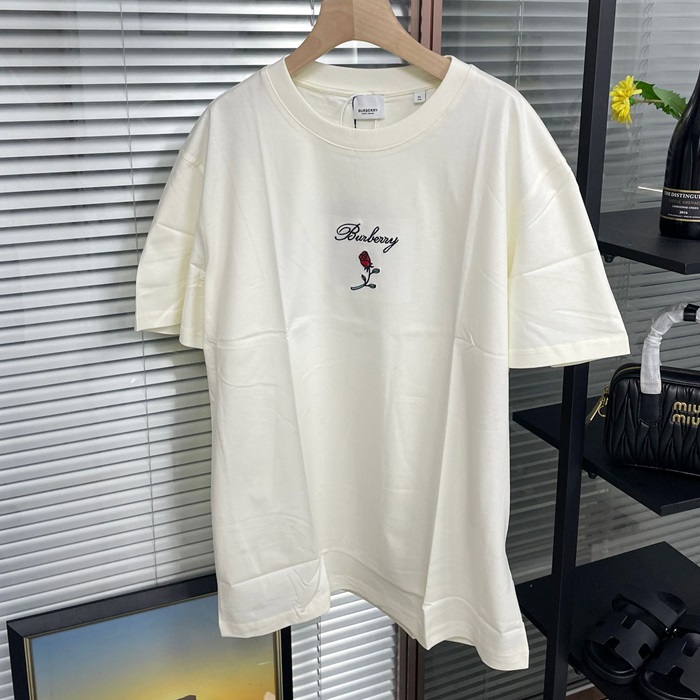 バーバリー メンズ アイボリー Tシャツ - Ivory  - buc317x