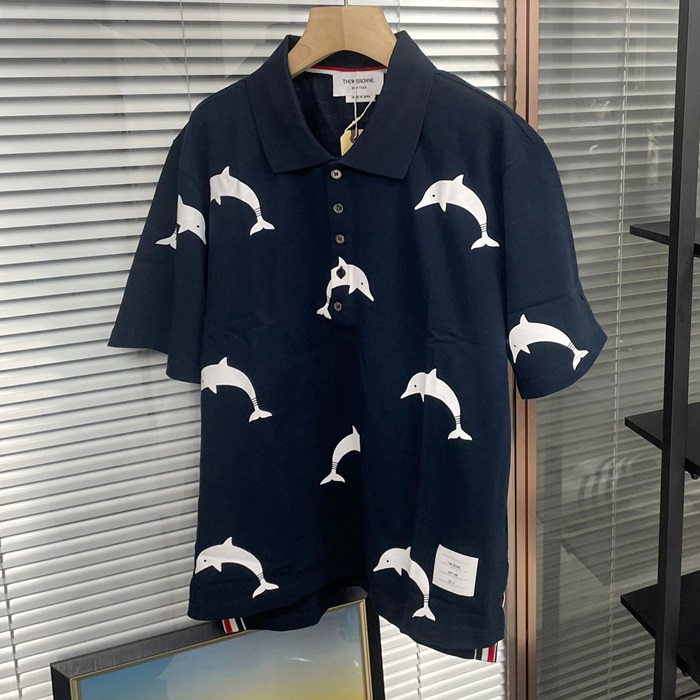 Casual Short トムブラウンメンズ カジュアル 半袖Tシャツ Thom01317x Size ネイビー