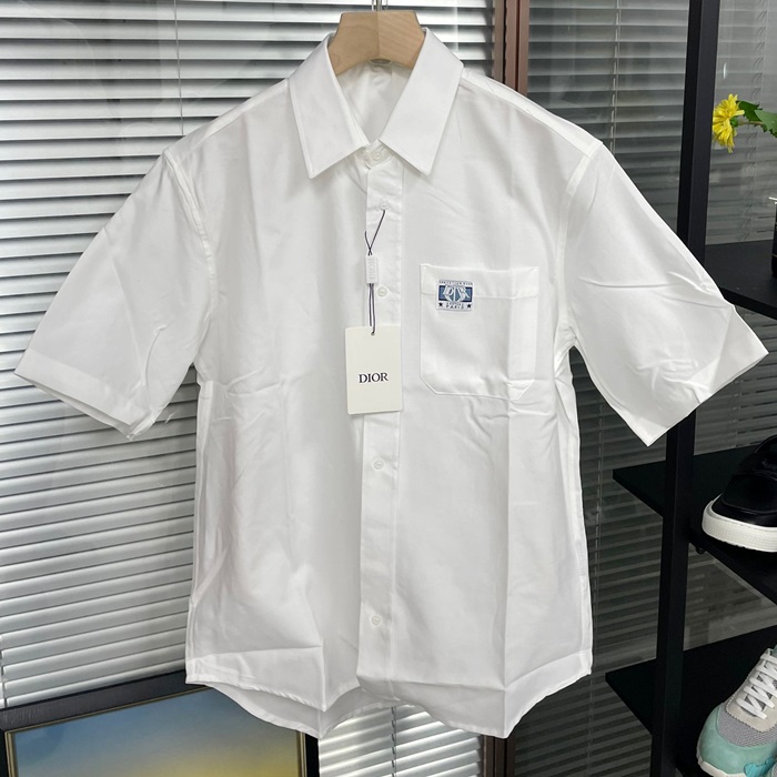 ディオール メンズ ホワイト 半袖 シャツ -  White Shirts - dic871x