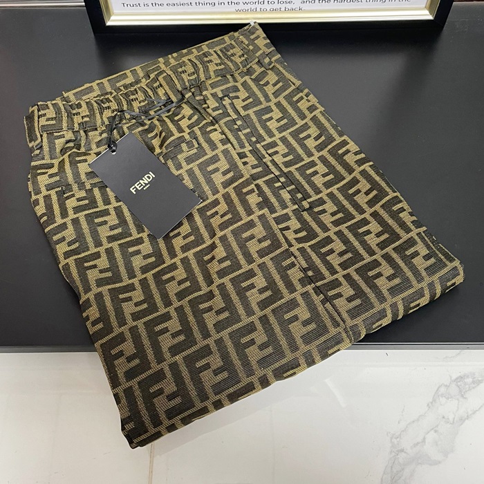 フェンディ メンズ カーキ スラックス - Khaki Slacks - fec941x