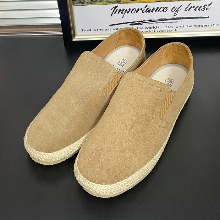 ブルネロクチネリ メンズ キャメルローファー -  Cucinelli Camel- bru322x