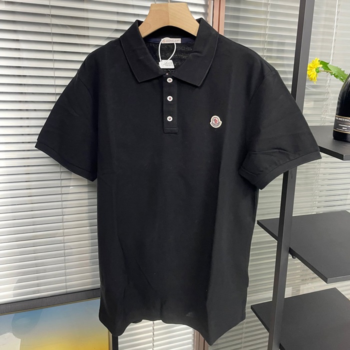 モンクレール メンズ ブラック ポロ 半袖Tシャツ -  - moc434x