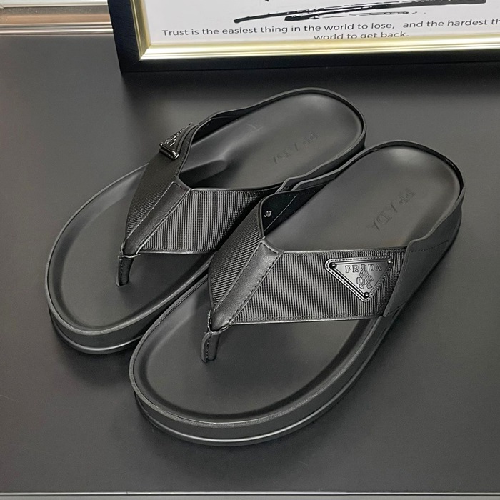 PradaCanvas Slipper,PRAS0788 - プラダメンズ キャンバス スリッパブラック