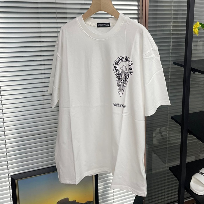 クロムハーツ メンズ ホワイト 半袖Tシャツ - White  - chc750x