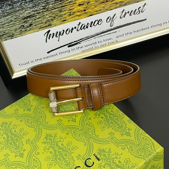 グッチ メンズ モダン ブラウン ベルト -Brown Belts - gu698x