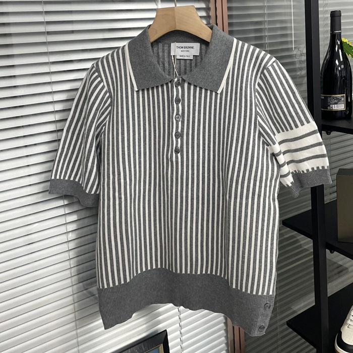 トムブラウン メンズ ポロ 半袖Tシャツ - Polo  - thc1171x