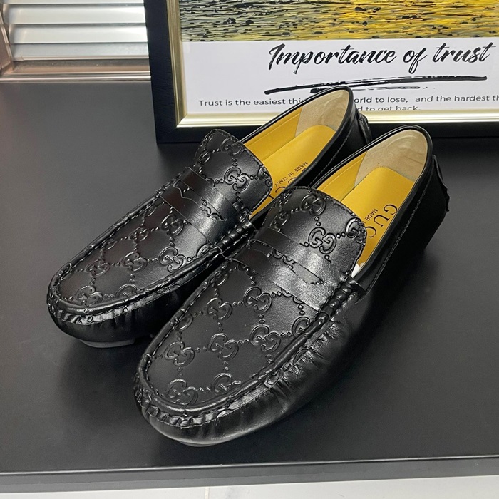 - グッチメンズ レザーローファー GUCS0943,ブラック