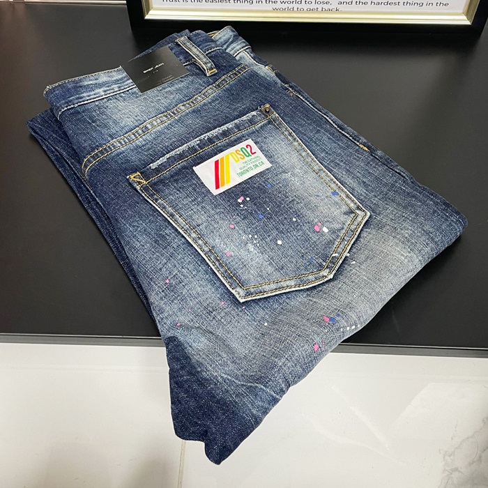 Dsquared2Casual ディースクエアード22メンズ カジュアル デニム ジーンズ Dsq0049x.ブルー