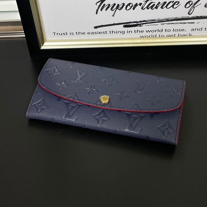   Emilie M63918 - ルイヴィトン モノグラム エミリー ウォレット 長財布 LOUW0103.Size(19CM).ネイビー