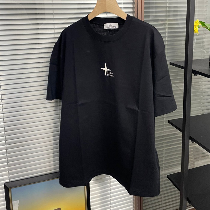 ストーンアイランド メンズ ブラック 半袖Tシャツ -  - stc1004x