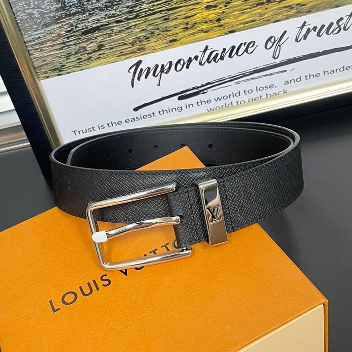   Belt,3.5cm,LOUBT0173 - ルイヴィトンメンズレザーベルト,3.5cm,ブラック