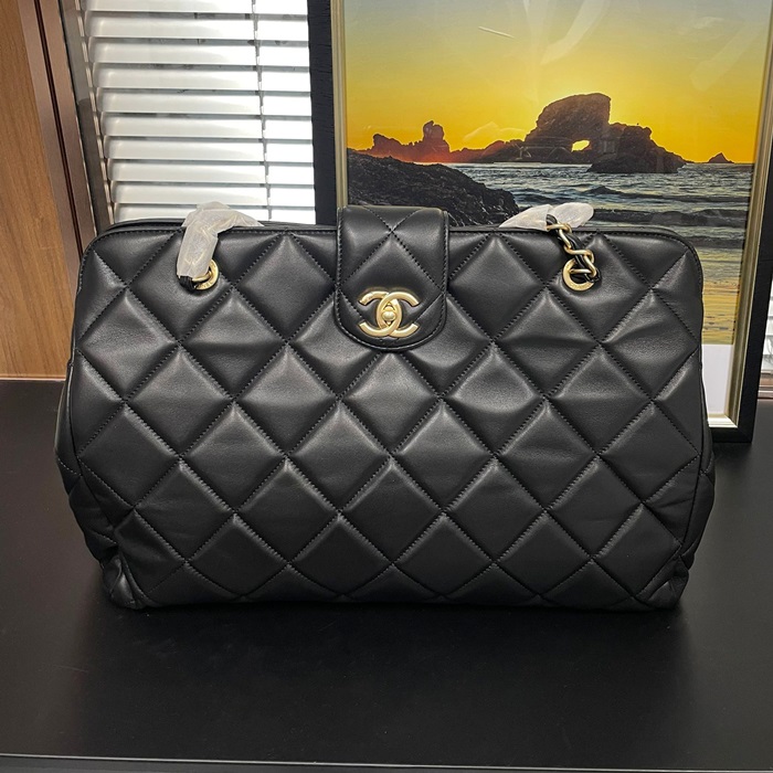  ,40cm - シャネル2024 レディースレザーチェーン ショルダーバッグ,,CHAB1516,ブラック